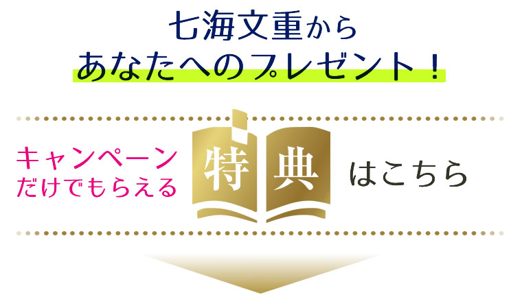 キャンペーンだけでもらえる特典はこちら!